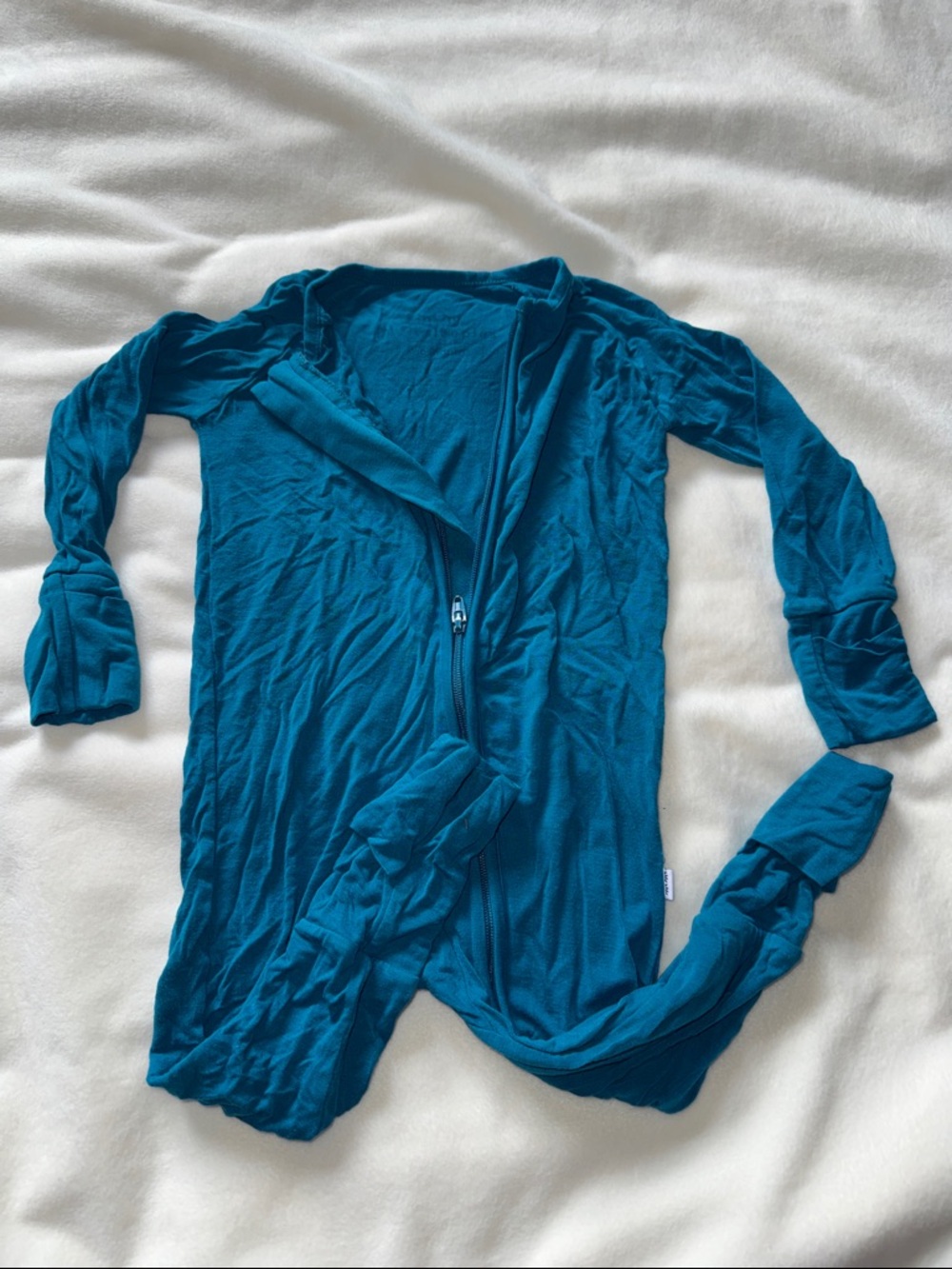 Little Sleepies Teal Blue Long-Sleeve Zippy  3/6 months